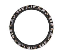 English Bulldogs Printed Elastic Steering Wheel Cover Protective Cover Anti Slip Durable For Most Cars