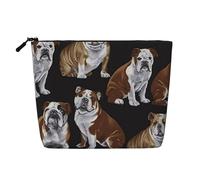 English Bulldogs Printed Make up Bag for Women Makeup Bags Zipper Travel Cosmetic Bags Pouch Organizer