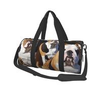 English Bulldogs Printed Sports Gym Bag with Wet Pocket & Shoes Compartment, Travel Duffel Bag for Men Women
