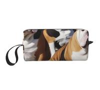 English Bulldogs Printed Travel Makeup Bag Portable Cosmetic Bag Makeup Case Toiletry Handbag Organiser for Women
