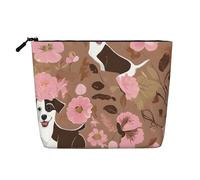 English Bulldogs - Themed Makeup Bag - Waterproof Hemp Cosmetic Pouch for Travel, Daily Use & Gifts (9.5x6.7x2in)
