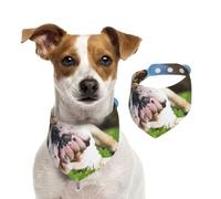 English Bulldogs Tired Dogs Lawn Pets English,Dog Bandanas Cotton Pet Scarf Adjustable Bibs for Pet,L