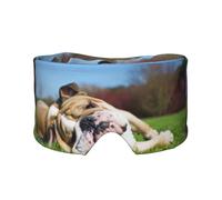English Bulldogs Tired Dogs Lawn Pets English, Full Eye Covers Light Blocking Eye Mask Sleep Eye and Ear Muffs