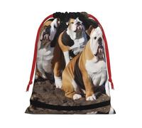 English Bulldogs Ultra Soft Velvet Gift Bag, Comfortable To The Touch, Reusable