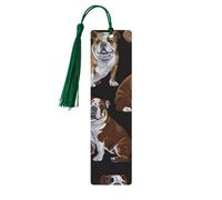 English Bulldogs Wooden Bookmark Perfect Decoration for Bookmarks Lovers Students Reading Book Club