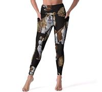 English Bulldogs Workout Yoga Pants High Waisted Stretch Leggings For Women S