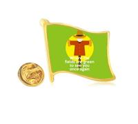 English Classic Emotional Lyrics Rural Golden Metal Flag Lapel Pin Badge