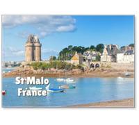 English Cnannel Lagoon by St Malo, Brittany, France, Fridge Magnet