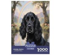English Cocker Spaniel 1000 Piece Puzzle Educational Games Decoration Puzzle Cute Pets Challenging for Adults for Relaxing Decor And Gift 38x26cm/1000pcs