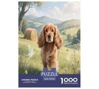 English Cocker Spaniel 1000 Piece Puzzle Educational Games Decoration Puzzle Cute Pets Fun for Adults And Kids Age 12 Years Up for Relaxing Decor And Gift 70x50cm/1000pcs