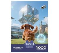 English Cocker Spaniel 1000 Pieces Portable Jigsaw Puzzle Puppy Age 3+ Quirky, Abstract Design, Home Decoration, Educational, Challenging Puzzle Games 70x50cm/1000pcs