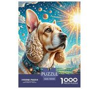 English Cocker Spaniel 1000 Pieces Premium Jigsaw Puppy Age 12+ Quirky, Abstract Design, Home Decoration, Educational, Challenging 70x50cm/1000pcs