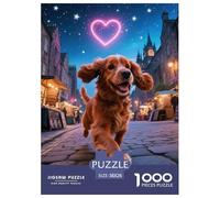 English Cocker Spaniel 1000 Pieces Premium Jigsaw Puppy Age 3+ Quirky, Abstract Design, Fun Details, Educational, Challenging Puzzle Games 38x26cm/1000pcs