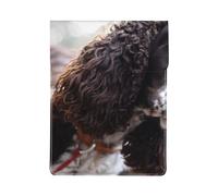 English Cocker Spaniel Brownish White Curly Dogs, PU Leather Laptop Sleeve, Notebook Bag Laptop Case Sleeve Tablet Briefcase