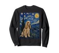 English Cocker Spaniel Dog Van Gogh Starry Night Sweatshirt
