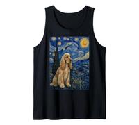 English Cocker Spaniel Dog Van Gogh Starry Night Tank Top
