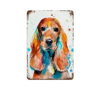 English Cocker Spaniel dog,Vintage Metal Tin Sign Retro Wall Art Decor House Plaque Poster for Home Bar Pub Garden Kitchen Coffee Garage Decoration-20x30cm(8x12 inch）I78