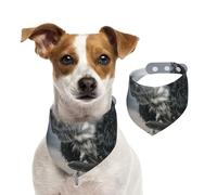 English Cocker Spaniel Large Curly Ears Black,Pet Bib Scarf Cats Dog Bandana Dogs Towel Bib Adjustable Pet Scarf,L
