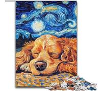 English Cocker Spaniel Night Sky Adult Jigsaw Puzzles 1000 Pieces, Educational Stress Relief Toy for Is Ideal As A Gift for The Whole Family (50x75cm)