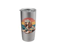 English Cocker Spaniel Sunglasses Hawaiian Beach Summer Stainless Steel Insulated Tumbler