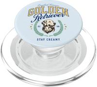 English Cream Golden Retriever ECGR Vintage Preppy Varsity PopSockets PopGrip for MagSafe