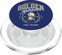 English Cream Golden Retriever ECGR Vintage Preppy Varsity PopSockets PopGrip for MagSafe