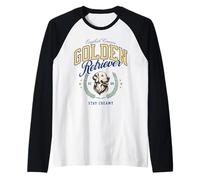 English Cream Golden Retriever ECGR Vintage Preppy Varsity Raglan Baseball Tee