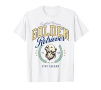 English Cream Golden Retriever ECGR Vintage Preppy Varsity T-Shirt