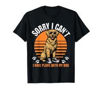 English Cream Golden Retriever Sorry Have Plans with My Dog T-Shirt