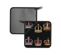 English Crown 2PCS Heat-Resistant Pot mat - 7.1-inch Square Insulation mat, Suitable for Cooking, Baking, hot Pot, etc.