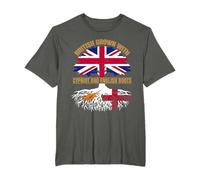 English Cypriot British Grown England and Cyprus Roots T-Shirt
