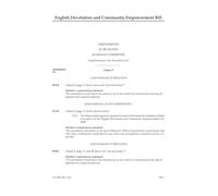 English Devolution and Community Empowerment Bill Amendments to be moved in Grand Committee [Supplementary to the Marshalled List] (House of Lords) HLB 150 I a