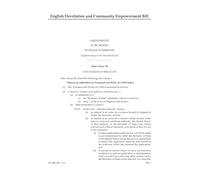 English Devolution and Community Empowerment Bill Amendments to be moved in Grand Committee [Supplementary to the Marshalled List] (House of Lords) HLB 150 I c