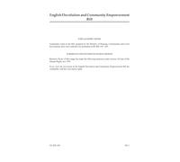 English Devolution and Community Empowerment Bill [as brought from the Commons] (House of Lords) HLB 150