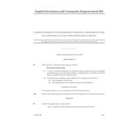 English Devolution and Community Empowerment Bill Commons insistence on disagreement, insistence, amendments in lieu and amendment to the words so restored to the bill (House of Lords) HLB 199