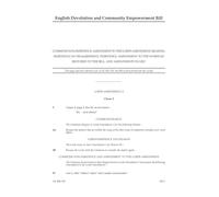 English Devolution and Community Empowerment Bill Commons non-insistence, amendment to the Lords amendment, reasons, insistence on disagreement, insistence, amendment to the (House of Lords) HLB 195