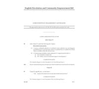 English Devolution and Community Empowerment Bill Lords insistence, disagreement and reasons (House of Commons) HCB 440