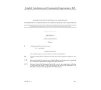 English Devolution and Community Empowerment Bill Marshalled List of motions and amendments to be moved on consideration of Commons reasons and amendments (House of Lords) HLB 191 I