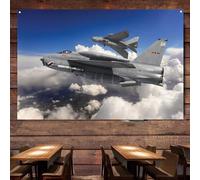 English Electric Lightning F.6 Fighter Poster Wall Hanging Flag Aviation Canvas Wall Art Decor Banner Air Force Picture Artwork Military Plane Decoration for Men Boys Room