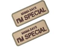 English Embroidery Stickers, Hook and Loop Embroidery Patches, 2 Tactical Morale Badges, Cloth Stickers, Bags, Hats, Clothes (Mama SAYSI M Special)