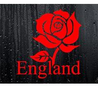 English England Rose Red Car Van Sticker Fun Novelty Nice Cute Window Bumper Boot Door Laptop Mirror Decal - Large