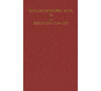 English Episcopal Acta 35, Hereford 1234-1275