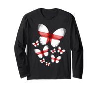 English Flag Butterfly Idea For Women & Flag Of England Long Sleeve T-Shirt