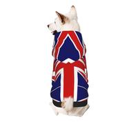 English Flag Print Small Dogs Warm Hoodie, Soft And Breathable Sweatshirt, Easy To Wear Jumper For Winter And Fall, Cold Weather Hooded Coat Pullover