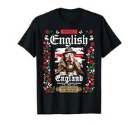 English Flag St Georges Day Idea For Kids & England Rose T-Shirt