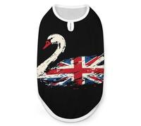 English Flag Swan Cute Cute Pet Supplies Soft Dog Sweaters Printing for Dogs Puppy Cats L