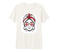 English Flag Turban Woman Sunglasses Pride Premium T-Shirt