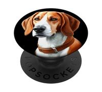 English Foxhound Dog Portrait PopSockets Adhesive PopGrip