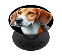 English Foxhound Dog Portrait PopSockets Adhesive PopGrip