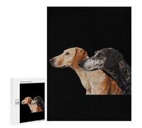 English Foxhounds Dogs Wooden Jigsaw Puzzles for Adults Funny Brain-Teasing Game Idea Puzzle Gift